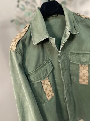 Giacca Militare Vintage Verde Gg